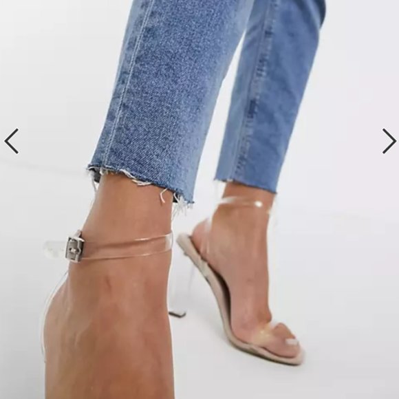 ASOS high rise farleigh jeans with raw hem - Picture 3 of 6